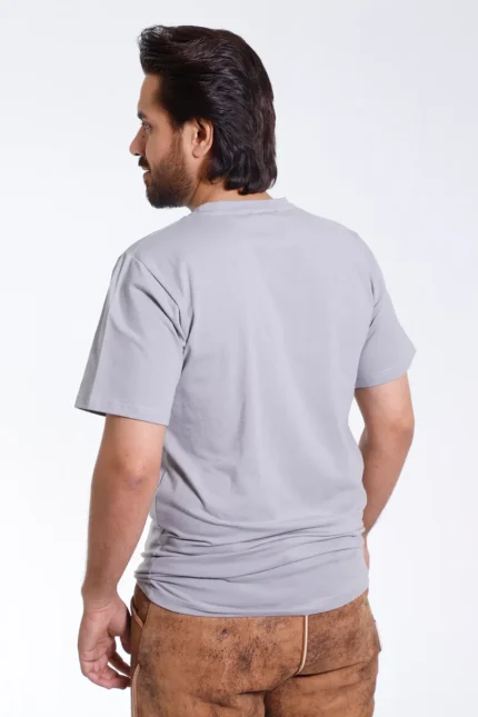 Ash Grey Mens Tee with Abstract Antler Deer Print g.webp