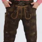 Authentic German Bundhosen For Men in Vintage Brown F.webp
