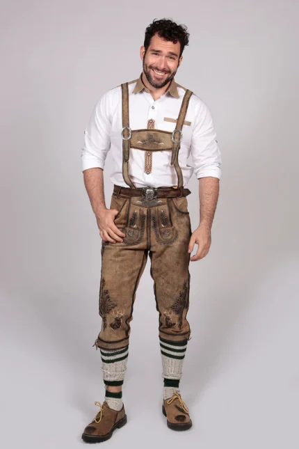 Bavarian Classic Long Bundhosen Brown.webp