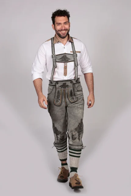 Bavarian Classic Long Bundhosen Gray.webp