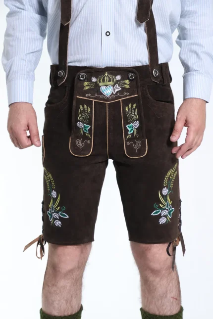 Bavarian Herren Lederhosen Dark brown f.webp