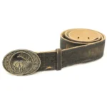 Bavarian Lederhosen Traditional Belt in Raw brown.webp