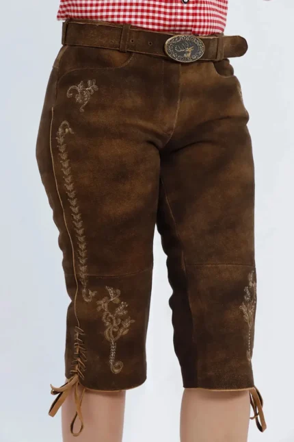 Delicate Embroidered Women Long Lederhosen k.webp
