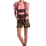 Embroidered Lederhosen for Women Coffee Brown.webp