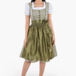 Enchanted Forest Green German Midi Dirndl Dress.webp