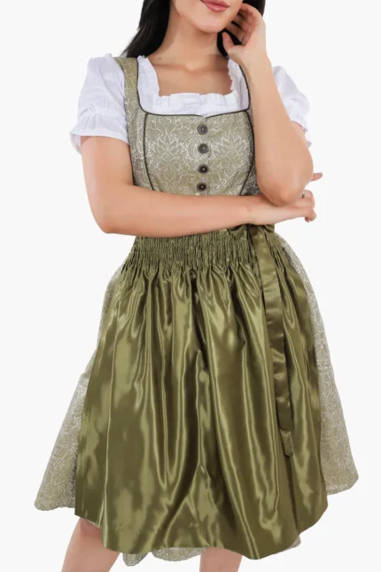Enchanted Forest Green German Midi Dirndl Dress f.webp