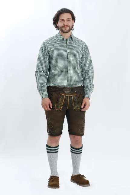 German Lederhosen Men Shorts Ash Brown.webp