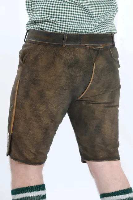 German Lederhosen Men Shorts Ash Brown f.webp