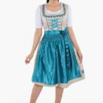 Ivory Teal Elegance Bavarian Dirndl Attire.webp