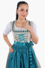 Ivory Teal Elegance Bavarian Dirndl Attire g.webp