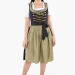 Sophisticated Black Dirndl Classic German Attire.webp