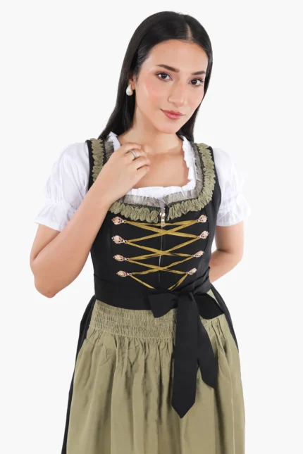 Sophisticated Black Dirndl Classic German Attire f.webp