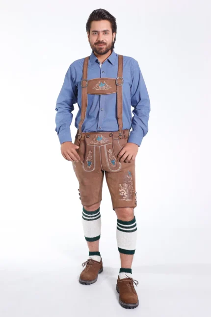 Trachten Mens Lederhosen Coal Brown.webp