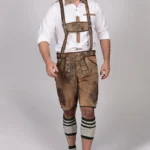 Trachten Short Lederhosen Real Shaded Brown.webp
