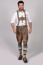 Trachten Short Lederhosen Real Shaded Brown.webp
