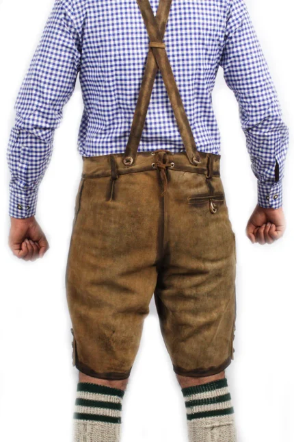 Trachten Short Lederhosen Real Shaded Brown l.webp