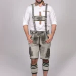 Trachten Short Mens Lederhosen Shaded Grey.webp