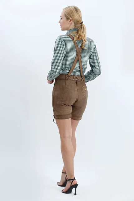 Women Oktoberfest Shirt Green Checkered g.webp