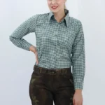 Women Oktoberfest Shirt Green Checkered l.webp